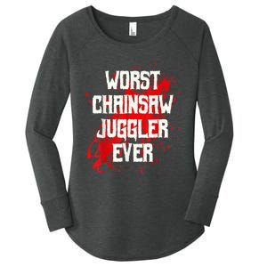 Funny Ampu Hand Arm Amputation Worst Chainsaw Juggler Women's Perfect Tri Tunic Long Sleeve Shirt