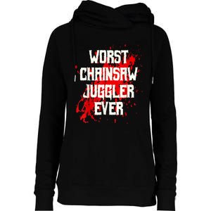 Funny Ampu Hand Arm Amputation Worst Chainsaw Juggler Womens Funnel Neck Pullover Hood