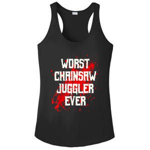 Funny Ampu Hand Arm Amputation Worst Chainsaw Juggler Ladies PosiCharge Competitor Racerback Tank