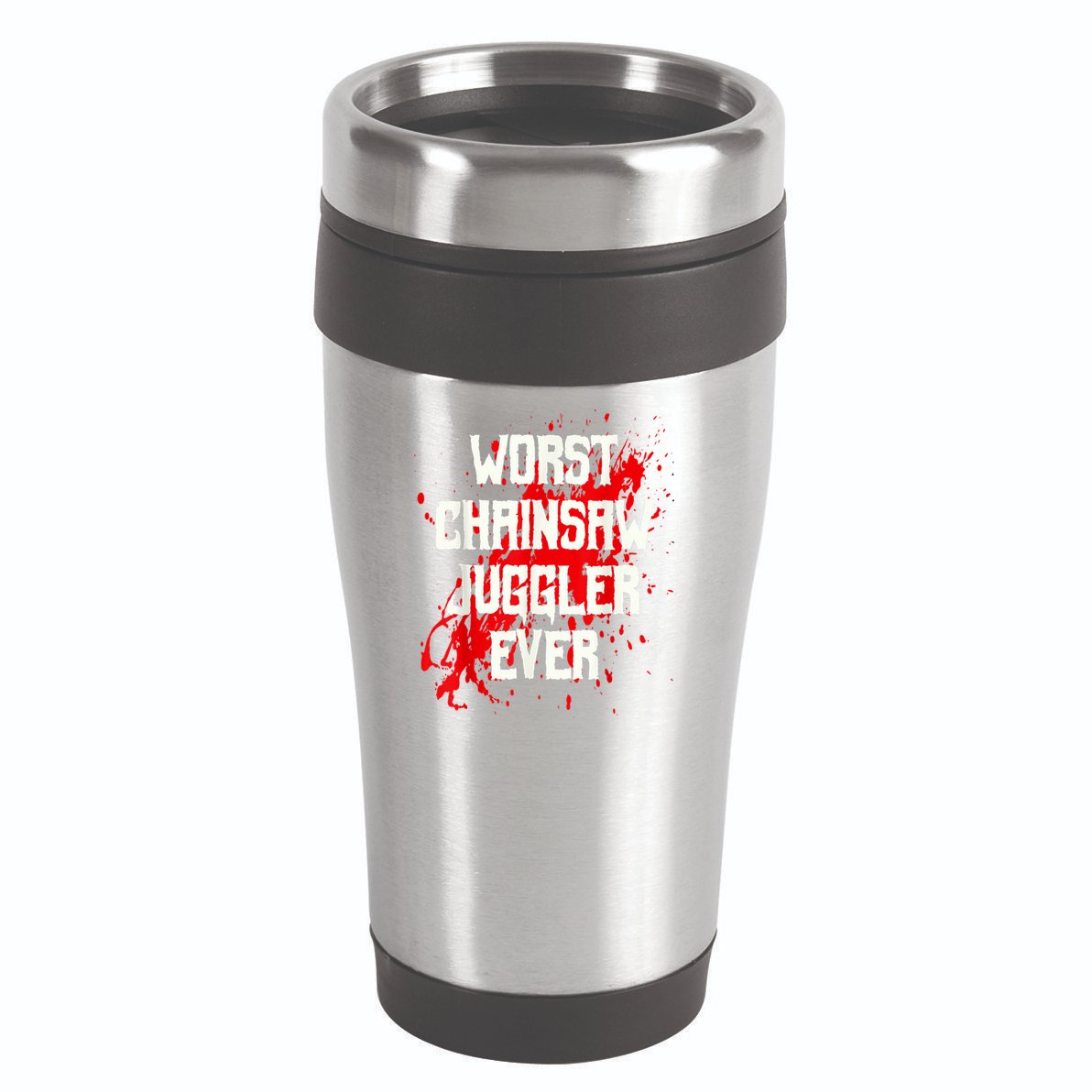 Funny Ampu Hand Arm Amputation Worst Chainsaw Juggler 16oz Travel Tumbler