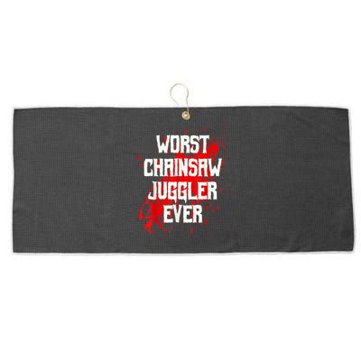 Funny Ampu Hand Arm Amputation Worst Chainsaw Juggler Large Microfiber Waffle Golf Towel