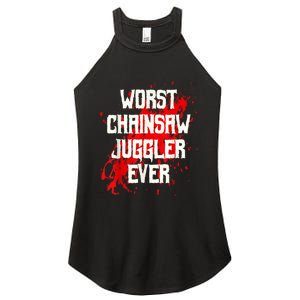 Funny Ampu Hand Arm Amputation Worst Chainsaw Juggler Women's Perfect Tri Rocker Tank