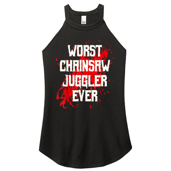 Funny Ampu Hand Arm Amputation Worst Chainsaw Juggler Women's Perfect Tri Rocker Tank