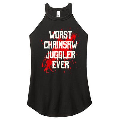 Funny Ampu Hand Arm Amputation Worst Chainsaw Juggler Women’s Perfect Tri Rocker Tank