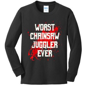 Funny Ampu Hand Arm Amputation Worst Chainsaw Juggler Kids Long Sleeve Shirt