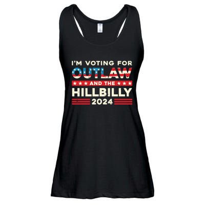 Felon And Hillbilly 24 Pro Trump 2024 Flag Funny Political Ladies Essential Flowy Tank