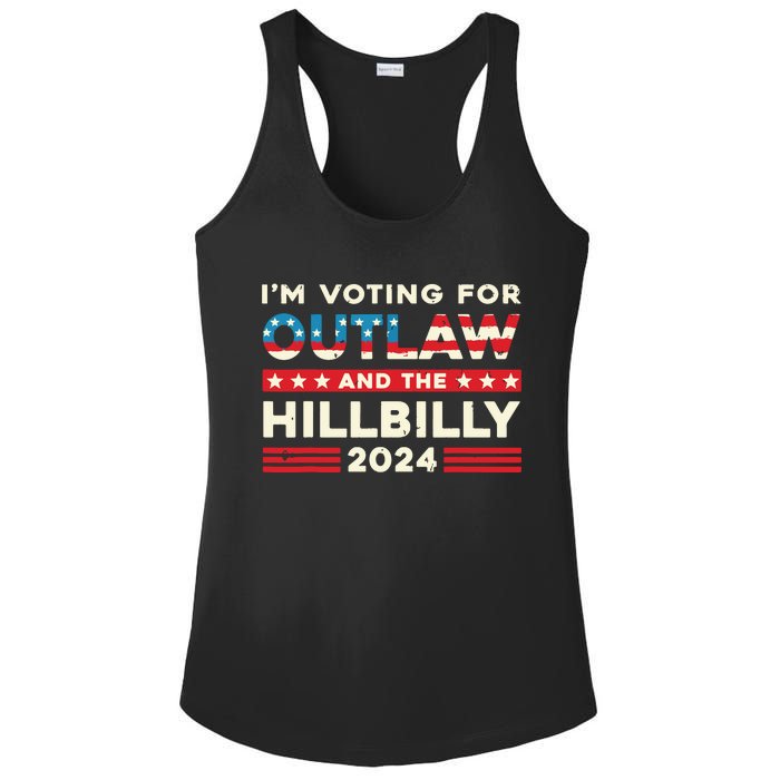 Felon And Hillbilly 24 Pro Trump 2024 Flag Funny Political Ladies PosiCharge Competitor Racerback Tank