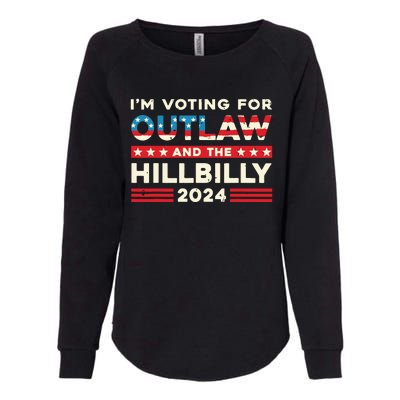 Felon And Hillbilly 24 Pro Trump 2024 Flag Funny Political Womens California Wash Sweatshirt