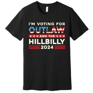 Felon And Hillbilly 24 Pro Trump 2024 Flag Funny Political Premium T-Shirt