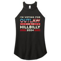 Felon And Hillbilly 24 Pro Trump 2024 Flag Funny Political Women's Perfect Tri Rocker Tank