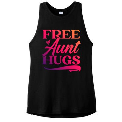 Free Aunt Hugs Auntie Best Aunt Ever Aunt To Be Funny Gift Ladies PosiCharge Tri-Blend Wicking Tank