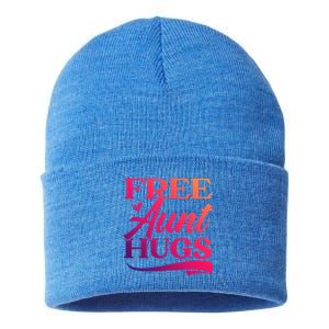 Free Aunt Hugs Auntie Best Aunt Ever Aunt To Be Funny Gift Sustainable Knit Beanie