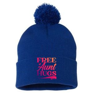 Free Aunt Hugs Auntie Best Aunt Ever Aunt To Be Funny Gift Pom Pom 12in Knit Beanie