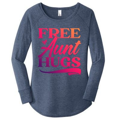 Free Aunt Hugs Auntie Best Aunt Ever Aunt To Be Funny Gift Women's Perfect Tri Tunic Long Sleeve Shirt