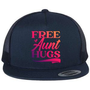 Free Aunt Hugs Auntie Best Aunt Ever Aunt To Be Funny Gift Flat Bill Trucker Hat