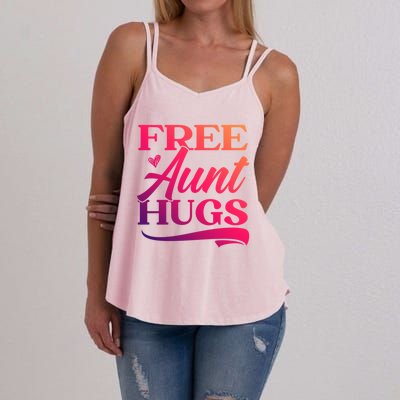 Free Aunt Hugs Auntie Best Aunt Ever Aunt To Be Funny Gift Women's Strappy Tank