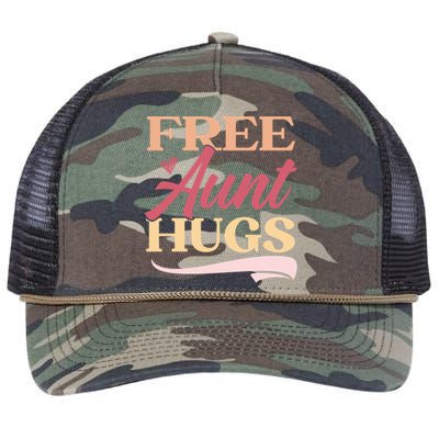 Free Aunt Hugs Auntie Best Aunt Ever Aunt To Be Gift Retro Rope Trucker Hat Cap