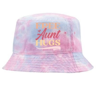 Free Aunt Hugs Auntie Best Aunt Ever Aunt To Be Gift Tie-Dyed Bucket Hat