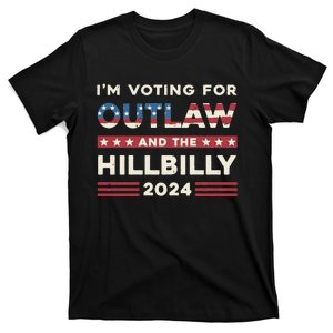 Felon And Hillbilly 24 Pro Trump 2024 Flag Funny Political T-Shirt