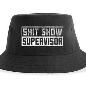 Funny Adult Humor Shit Show Supervisor Mom Sustainable Bucket Hat