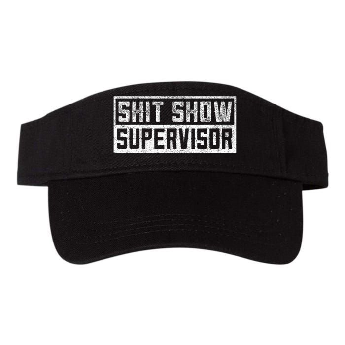 Funny Adult Humor Shit Show Supervisor Mom Valucap Bio-Washed Visor