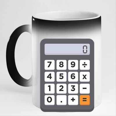 Funny Accountant Halloween Costume Outfit Math Calculator Gift 11oz Black Color Changing Mug