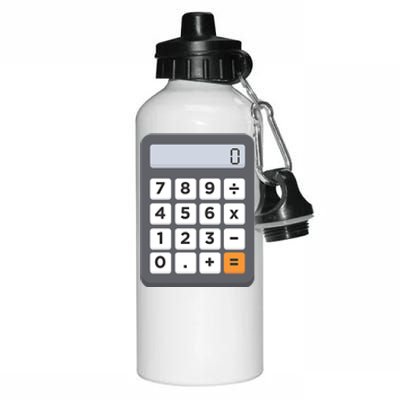 Funny Accountant Halloween Costume Outfit Math Calculator Gift Aluminum Water Bottle