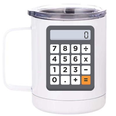 Funny Accountant Halloween Costume Outfit Math Calculator Gift 12 oz Stainless Steel Tumbler Cup