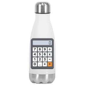 Funny Accountant Halloween Costume Outfit Math Calculator Gift Stainless Steel Insulated Water Bottle