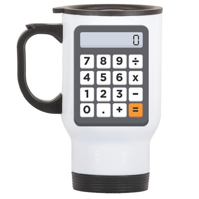 Funny Accountant Halloween Costume Outfit Math Calculator Gift Stainless Steel Travel Mug