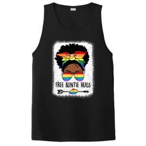 Free Auntie Hugs Messy Bun Lgbtq Pride Month Black Gift PosiCharge Competitor Tank