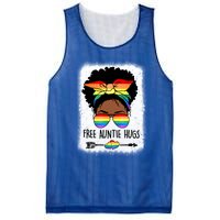 Free Auntie Hugs Messy Bun Lgbtq Pride Month Black Gift Mesh Reversible Basketball Jersey Tank