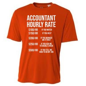 Funny Accountant Hourly Rate Accounting Cpa Humor Gift Cooling Performance Crew T-Shirt