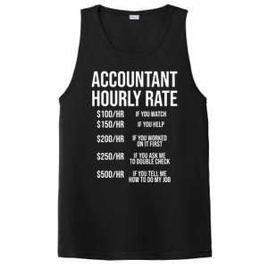 Funny Accountant Hourly Rate Accounting Cpa Humor Gift PosiCharge Competitor Tank