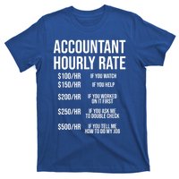 Funny Accountant Hourly Rate Accounting Cpa Humor Gift T-Shirt