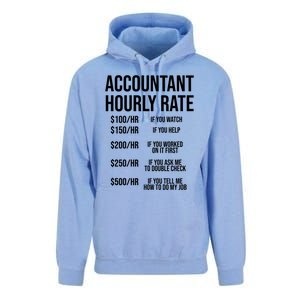 Funny Accountant Hourly Rate Accounting Cpa Humor Gift Unisex Surf Hoodie