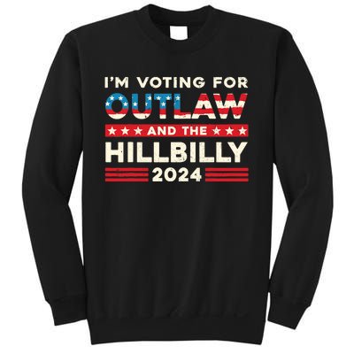 Felon And Hillbilly 24 Pro Trump 2024 Flag Funny Political Sweatshirt