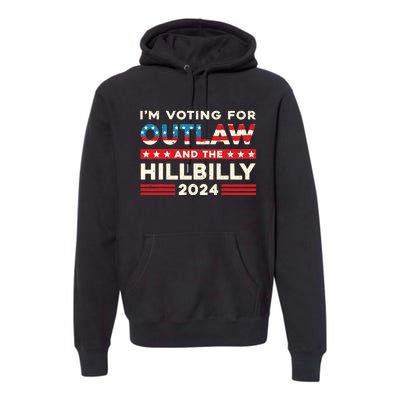 Felon And Hillbilly 24 Pro Trump 2024 Flag Funny Political Premium Hoodie