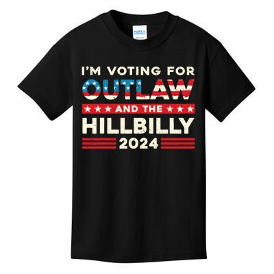 Felon And Hillbilly 24 Pro Trump 2024 Flag Funny Political Kids T-Shirt