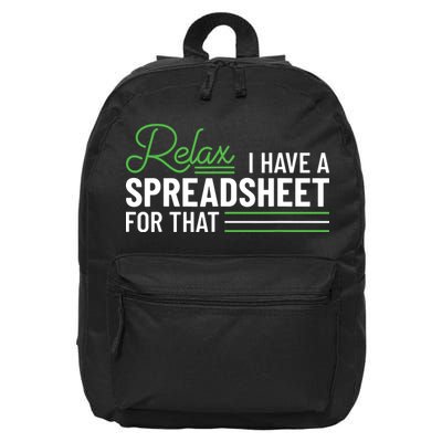 Funny Accountant I Have A Spreadsheet For That Accounting 16 in Basic Backpack