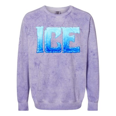 Fire And Ice Funny DIY Group Couples Halloween Costume Ice Colorblast Crewneck Sweatshirt