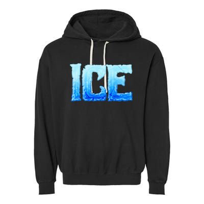 Fire And Ice Funny DIY Group Couples Halloween Costume Ice Garment-Dyed Fleece Hoodie