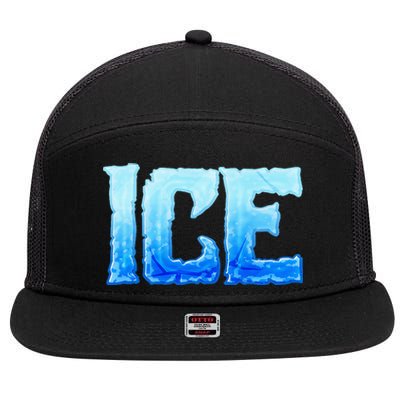 Fire And Ice Funny DIY Group Couples Halloween Costume Ice 7 Panel Mesh Trucker Snapback Hat