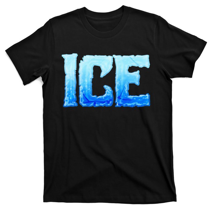 Fire And Ice Funny DIY Group Couples Halloween Costume Ice T-Shirt