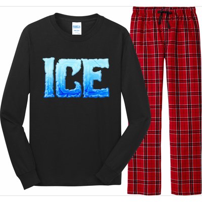 Fire And Ice Funny DIY Group Couples Halloween Costume Ice Long Sleeve Pajama Set