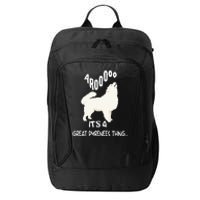 funny arooo it's a be Great Pyrenees thing  City Backpack