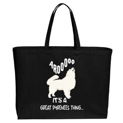 funny arooo it's a be Great Pyrenees thing  Cotton Canvas Jumbo Tote