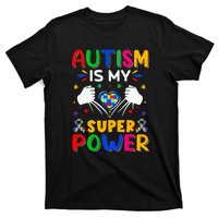 Funny Autism Is My Super Power Heart Puzzle T-Shirt