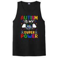 Funny Autism Is My Super Power Heart Puzzle PosiCharge Competitor Tank