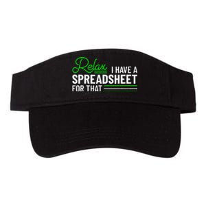 Funny Accountant I Have A Spreadsheet For That Accounting Valucap Bio-Washed Visor